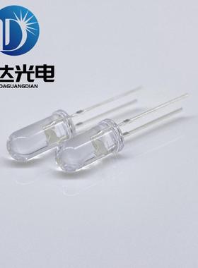 优质供应F5圆头白光高胶体led灯珠5mm圆头白灯长胶体照明指示灯