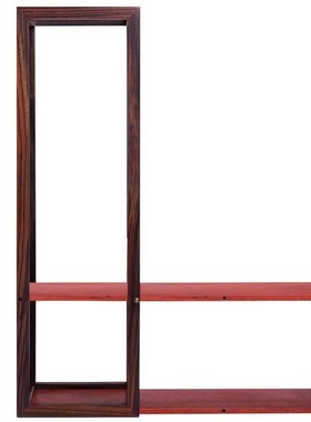 古木生花桌面置物架茶室摆件收纳架小型酒店花架桌面玄关装饰品架