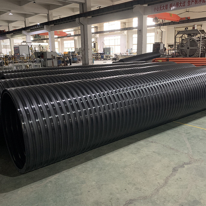 厂家pe中空壁缠绕管塑料检查井增强井筒管hdpe中空壁缠绕用管批发