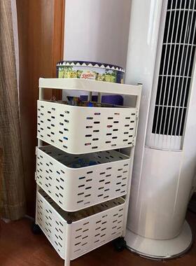 of9d360架旋转蔬菜置物架厨房整理度手推车多功能放菜篮子收纳架