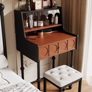 热销化妆台沃法式中古梳妆台小户型实木化妆桌2024新款设计师复古
