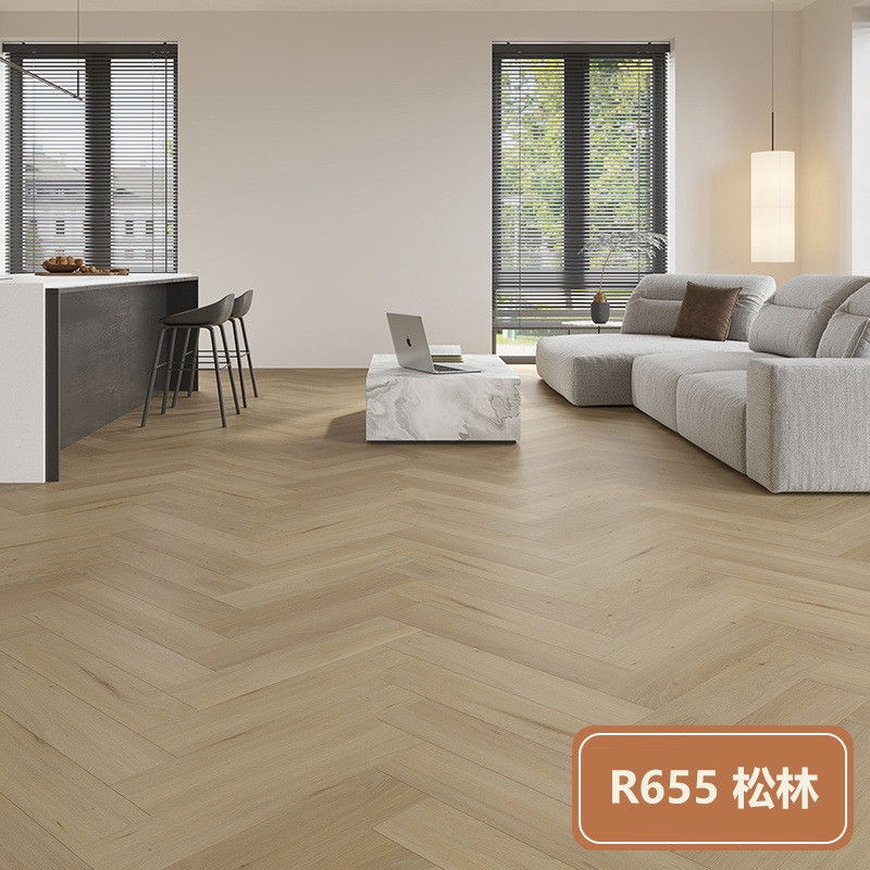 spc人字拼地板厂家直销锁扣卡口防火胶耐磨防水免pvc石塑石晶地板