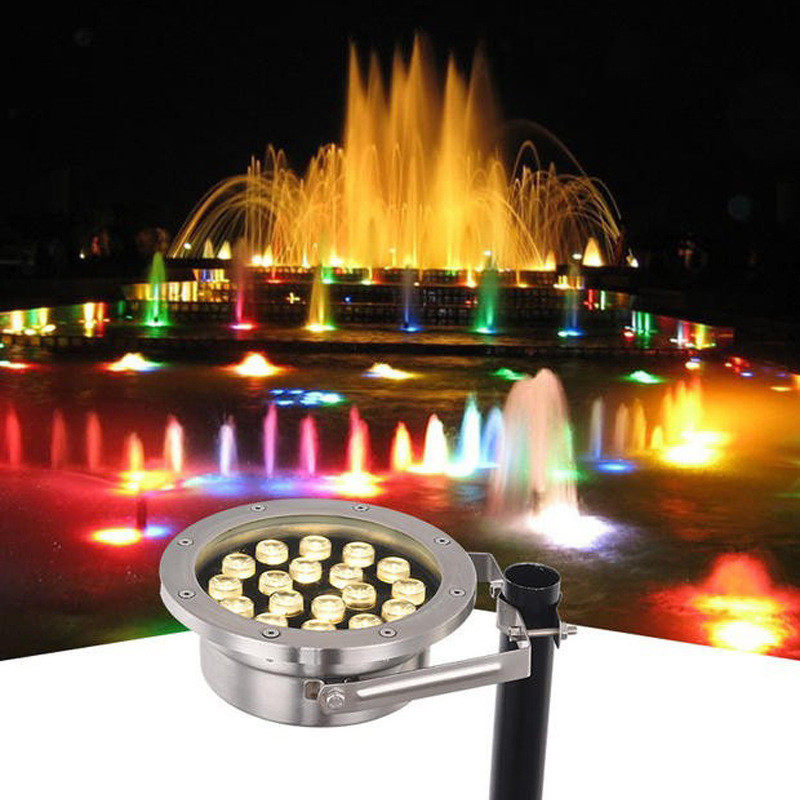 LED夹水管水底灯不锈钢喷泉灯游泳池灯夹子灯水池灯防水水景灯