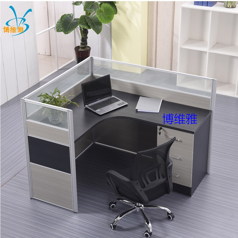 热销职员桌现代简约办公家具位四人员工桌电脑桌屏风办公桌工位