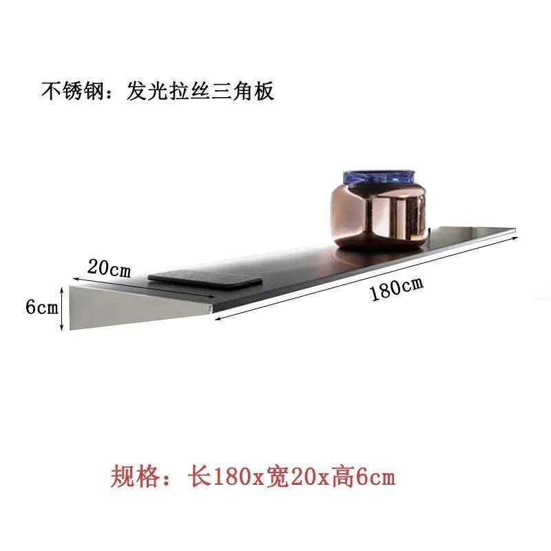 旭不锈钢鹫上墙一字隔板客层板展示架电视背景墙展架装饰架可带