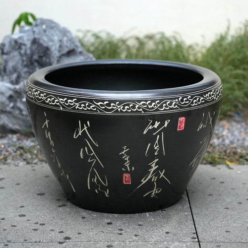 景德镇陶瓷鱼缸门海睡莲碗莲荷花缸庭院乌龟缸古法鱼缸青花大水缸