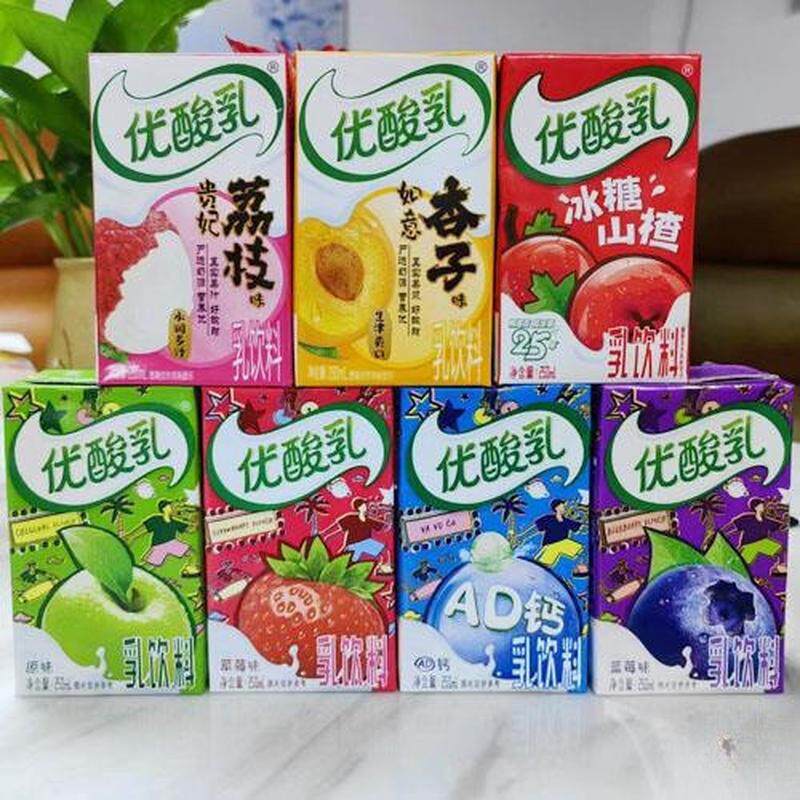 新货优酸乳蓝莓味大盒整箱贵妃荔枝草莓如意杏子冰糖山楂原味大盒
