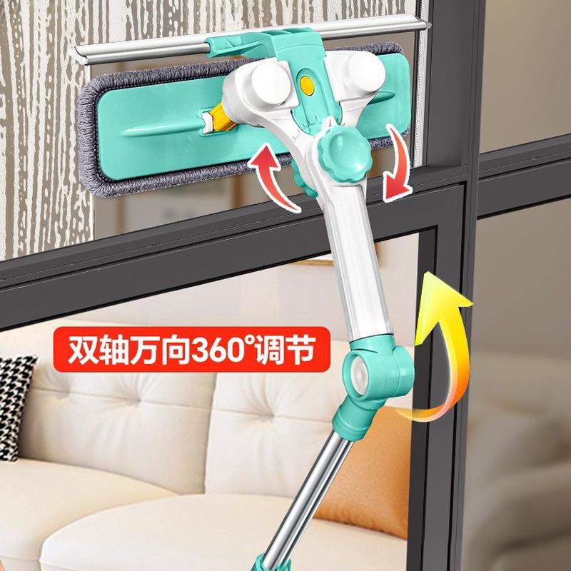 擦玻璃神器家用高层窗外伸缩双面擦窗户高楼清洁保洁专用工具刮搽
