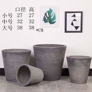 冰咲园艺正方形大水泥花盆简约现代北欧风格 水泥花盆庭院园林景观