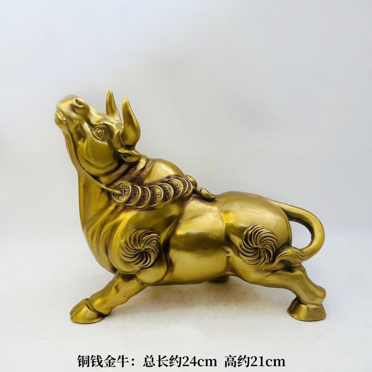 铜牛摆件纯铜生肖牛办公室客厅装饰牛气冲天家居招财礼品铜工艺品
