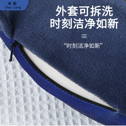 热销记忆棉u型枕办公室颈枕午休枕头慢回弹记忆枕灰色黑色红色深