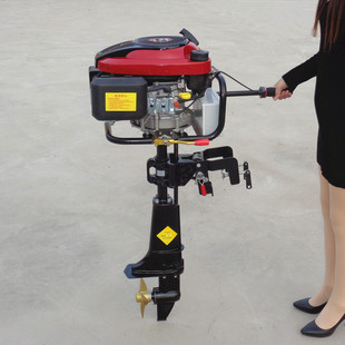 热销挂桨机汽油渔船发动机汽油机器机螺旋桨行进船尾微型船挂机