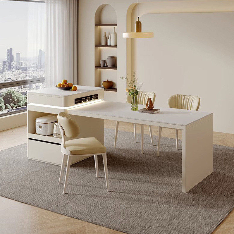 热销意式台岛极简加餐桌可伸缩一体现代简约微波炉储物拉伸开放式,住宅家具,岛台餐桌,淘宝优惠券,粉丝福利购,淘宝优惠卷