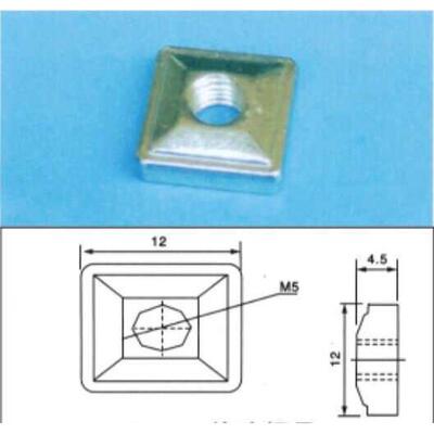 天行机械手单孔螺母JE40D020治具配件m5方型螺帽铝条固定座m6