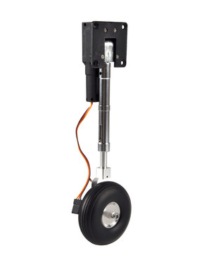 热销电动伸缩防震起落架脚航模飞机脚架pu轮合金防震固定翼h18521