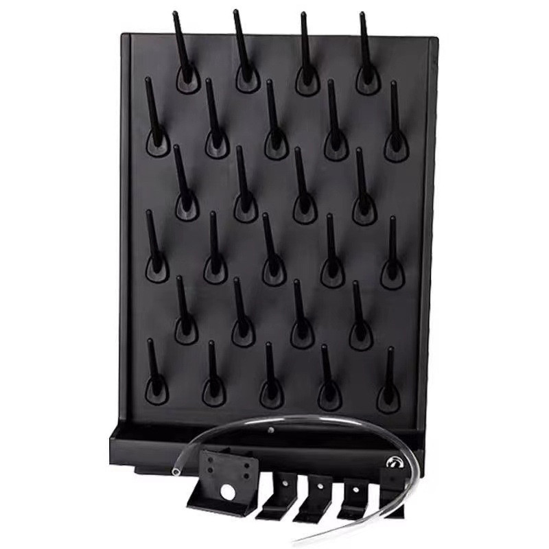 高密度实验台棒灰色架置物架27黑色52棒化验室医院器皿烧杯晾干架