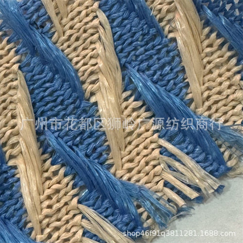 优质抱枕pp编织料双色提花草布草编包鞋材草编装饰布批发