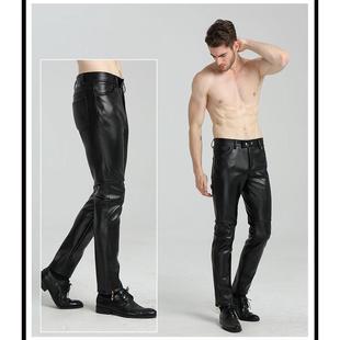 小脚皮裤 款 男摩托车机车男士 修身 潮黑色帅气 防风韩版 2025春秋新款
