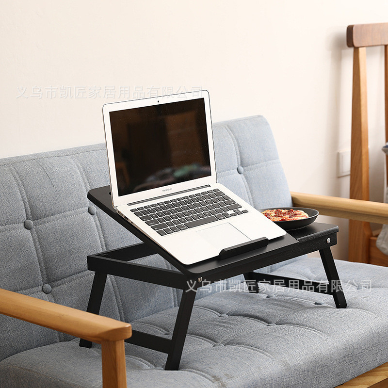 厂家直销家用楠竹折叠电脑桌宿舍床上书桌现货可调节电脑支架