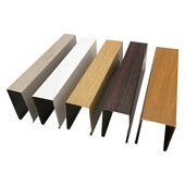 源头厂家室内木纹铝方通 饰材料u型型材弧形氟碳铝方通 天花吊顶装