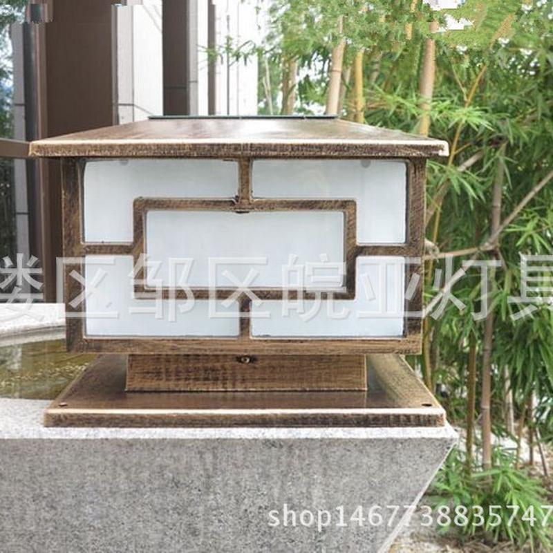 太阳能围墙灯柱头灯门柱灯户外墙头灯LED别墅庭院大门灯方形超亮