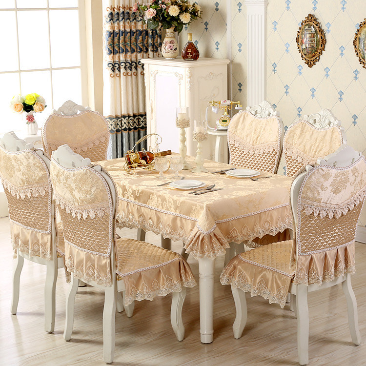 茶几桌布餐桌布椅套椅垫套装现代简约家用欧式布艺餐椅子套罩通用