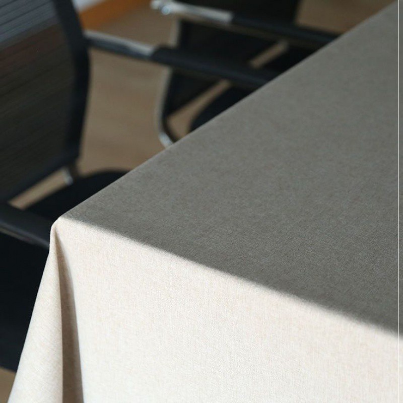 热销a9e会议桌桌布现做混纺加大超宽长方形台布办公桌垫棉麻纯色