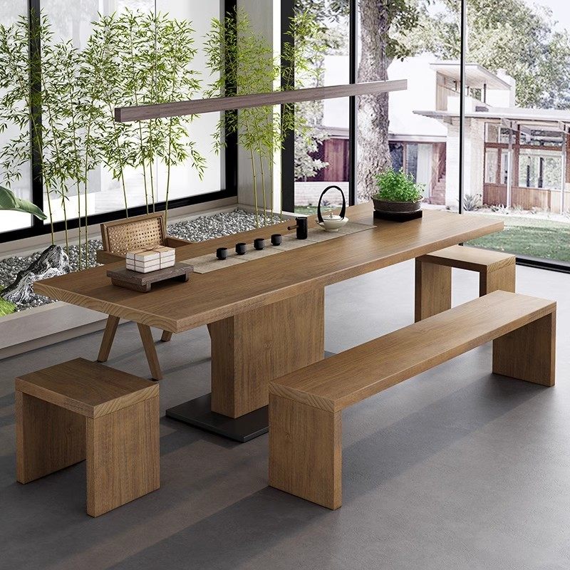 热销创意两用办公餐桌一体实木茶桌茶台原木大平板泡茶桌椅组合,住宅家具,家用茶台/茶桌,淘宝优惠券,粉丝福利购,淘宝优惠卷