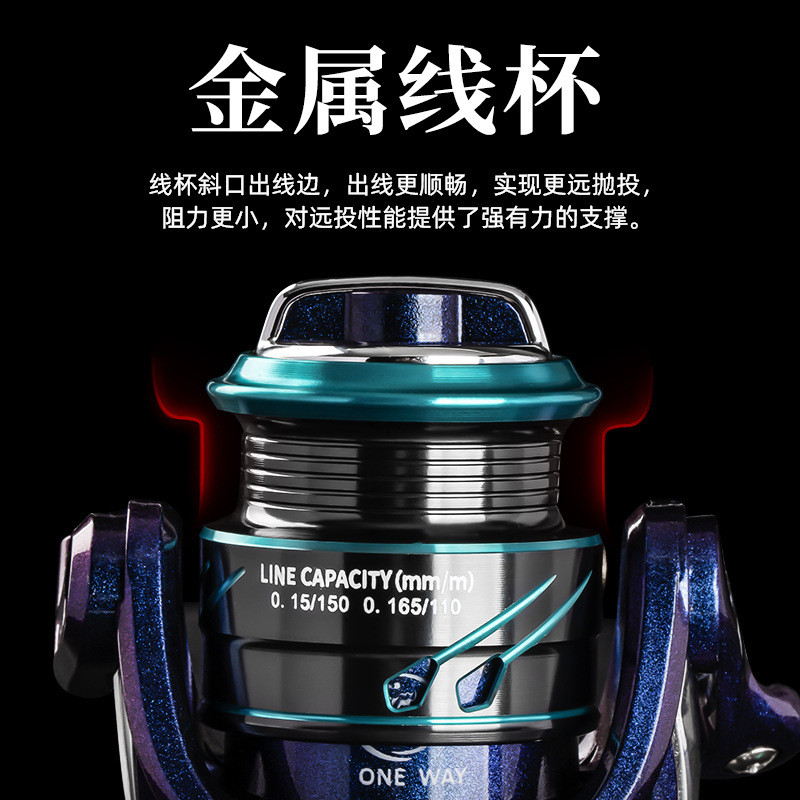 金属微物渔轮迷你型路亚纺车轮鱼线轮浅线杯海杆轮渔具路亚轮