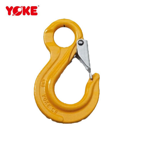 热销yoke吊环8-044/s眼型滑钩起重货柜钩舌带片索具环眼自锁式挂
