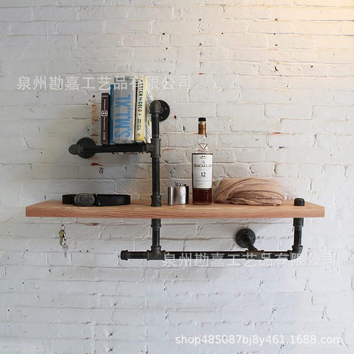 热销工业乡村现代管木梯壁挂浮动架子-书架diy存储架子木材金属水,商业/办公家具,置物架/陈列架/储物架/展示架,淘宝优惠券,粉丝福利购,淘宝优惠卷