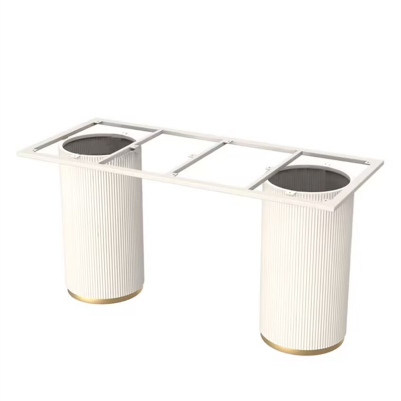 定作圆柱半圆椭圆形餐桌茶桌大理石底座板桌脚岩支撑桌腿铁艺支架