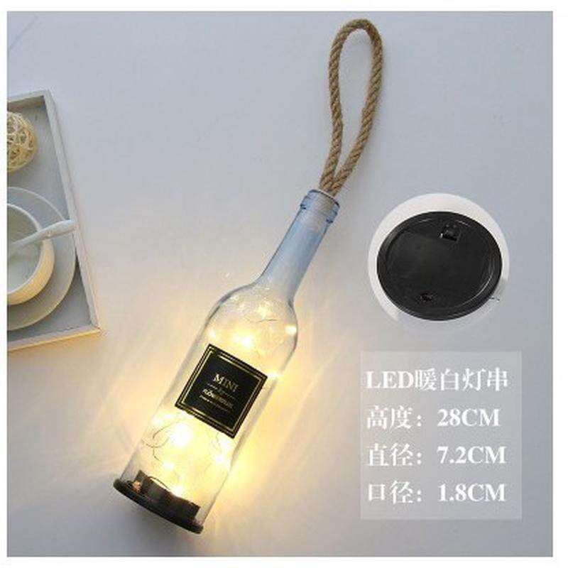 酒吧节日装饰圣诞彩灯红酒玻璃瓶led瓶塞灯铜线灯串星星灯