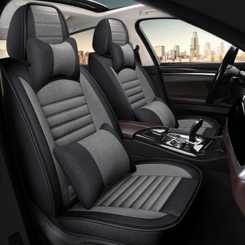 热销时尚美观简约条纹型全包围四季通用舒适耐磨汽车坐垫套
