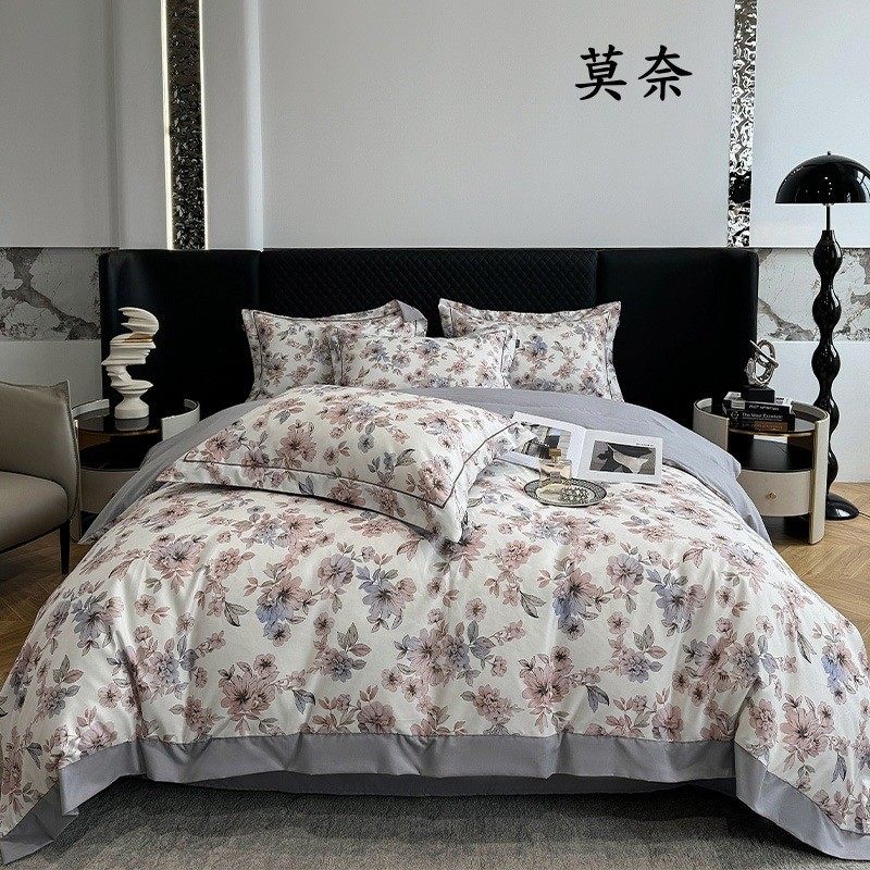 轻奢高端澳棉加厚磨毛四件套床上用品数码印花被套双人床单款批发,床上用品,床品套件/四件套/多件套,淘宝优惠券,粉丝福利购,淘宝优惠卷