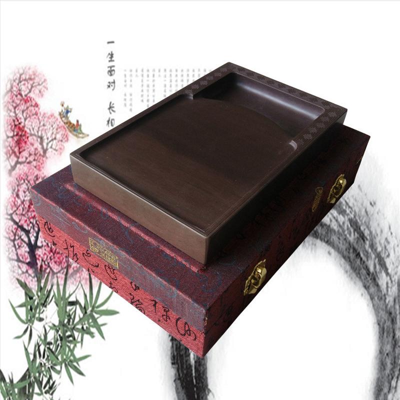 肇庆端溪宋坑8寸门字砚砚台学生书画书法实用复古批发零售配锦盒