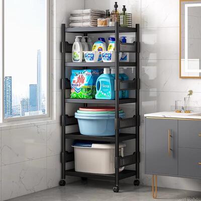 脸盆收纳架落地卫生间置物架多层夹缝厕所洗手间洗漱用品储物架子