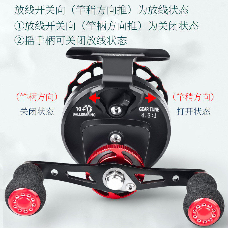 金飚王全金属数显筏钓轮一键缓降桥筏钓自动排线全金属微轮铅充电