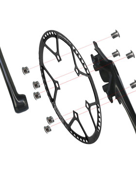 热销公路车曲柄130BCD自行车护盘牙盘一体齿盘LP盘45T47t53T56t58