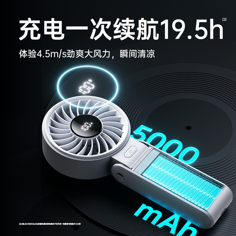 几素高速节能手持小风扇usb迷你便携式折叠挂脖风扇静音大风力