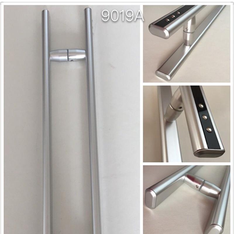 大门弹簧门无框玻璃门加厚明装型地把手办公室木门大拉手