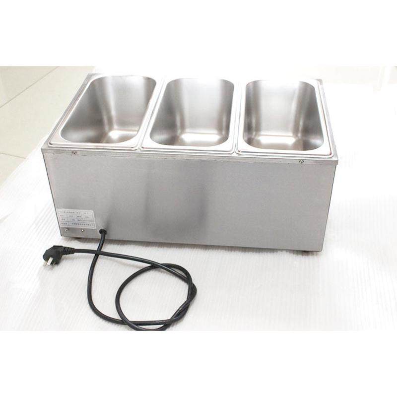 博畅二三盆保温汤池商用电热炉快餐台式小型打菜台食堂售饭台