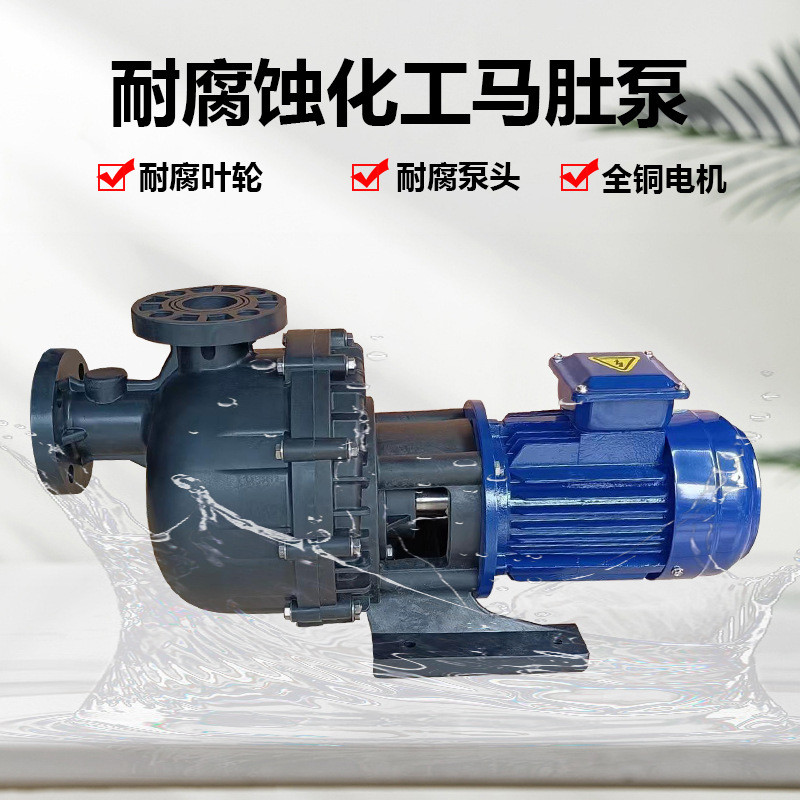 爆款大头泵自吸高扬程马肚泵排污泵pp循环卧式离心水泵厂家供应