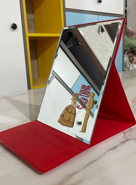 86n2024新款红色婚庆用品时尚结桃心镜子5201314新人陪嫁一对