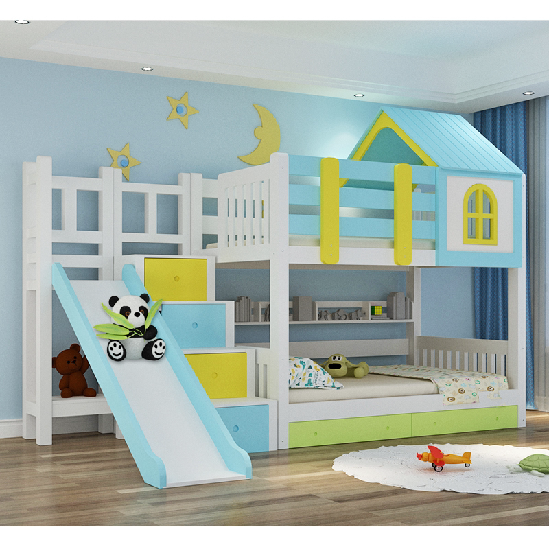 高低床全实木上下铺双层儿童床子母床女孩城堡小屋床滑梯床公主床,住宅家具,高低/子母床,淘宝优惠券,粉丝福利购,淘宝优惠卷