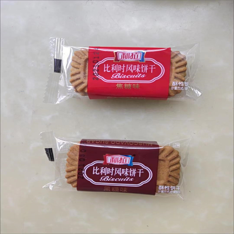 新日期新日期利拉焦糖饼干1000g黑糖饼干比利时风味饼干早餐饼干