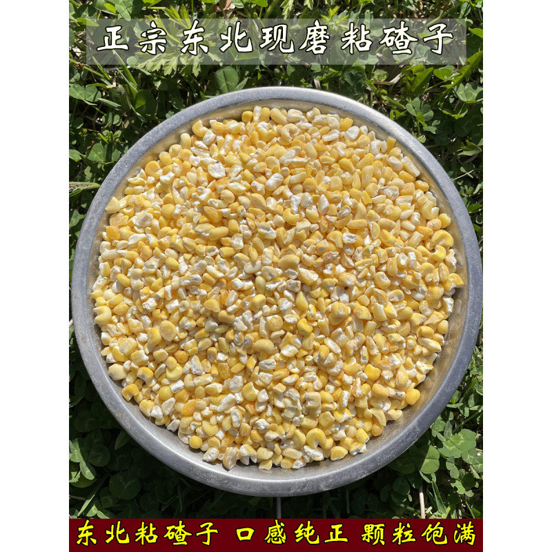 新货食品东北粘黏大碴子现磨糯玉米粒糁煮粗粮笨碴子粥粘苞米茬碴