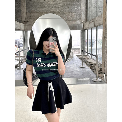 黑泽玄七2025春季新款胖mm显瘦百搭美式两件套女