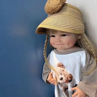 热销厂家现货23inch女孩娃娃纯手工棕色可爱重生搪胶超仿真重生娃