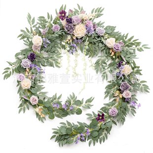 人造仿真柳叶餐桌树花条藤条婚礼节日桉装饰厂家供货2.75m